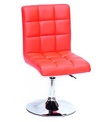 Стілець Augusto CH-Base екокожа червоний 1007 хромованою круглої базі з регулюванням висоти