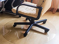 Ковер под кресло защитный 0,8 мм 90см прозрачный круглый