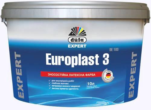 Фарба DE 103 (Europlast 3 ) латексна 10л, Dufa