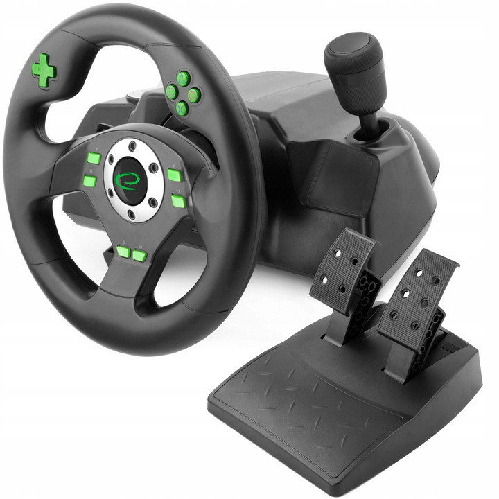 Руль Esperanza PC/PS3 Black-Green EGW101, фото 1