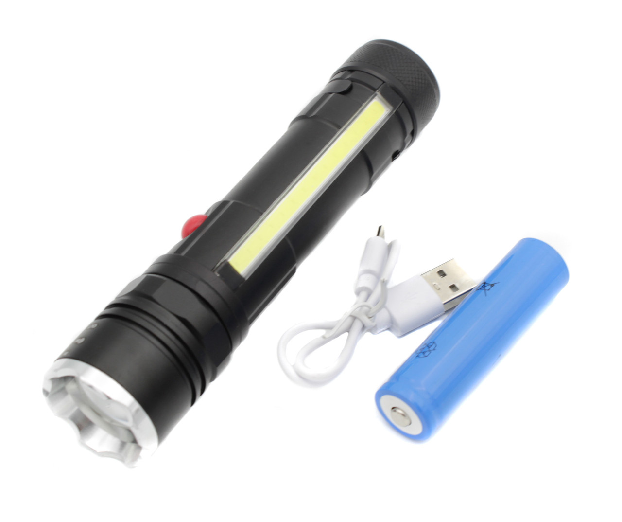 Ліхтар Police WD222/ T6-26/ microUSB/ Бокова підсвітка/ Zoom/