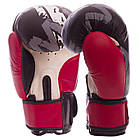 Рукавиці для боксу та єдиноборств на липучці TWINS TW-2206 Black-Red-White 4 унцій, фото 2