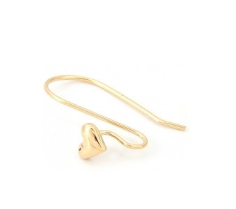 Швенза позолочена 18К, Основа для сережок, Золотий, 21 мм x 6 мм, ціна за 1 штуку