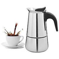 Гейзерная кофеварка нержавеющая сталь A-PLUS 2087 на 4 чашки espresso 200 мл