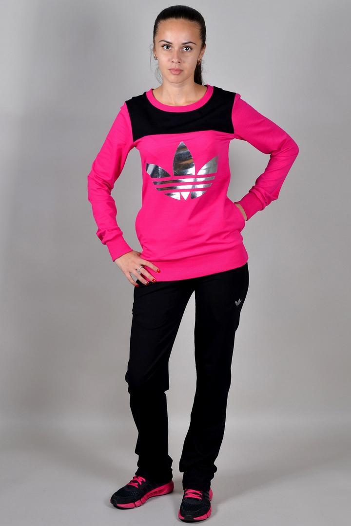 Жіночий трикотажний спортивний костюм Adidas (Адідас) (1376-2) для тренувань, Рожевий