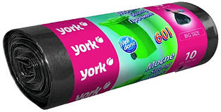 Пакет для сміття York із зав'язками 60 л 10 шт. 090520