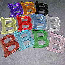 Підвіски акрил "Літери" мікс 40 х 32 мм 500 грамів