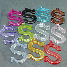 Підвіски акрил "Літери" мікс 38 х 33 мм 500 грамів