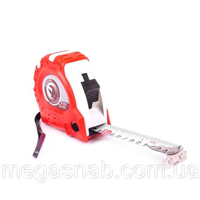 Рулетка Intertool 10м*25мм "Супер магніт" MT-0310, фото 1