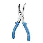 Щипці Intertool 180мм вигнуті C45 HT-0125 180мм, фото 4