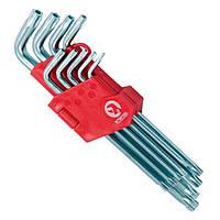 Ключи торцевые TORX Intertool Т10-Т50 9шт длинные CrV HT-0606