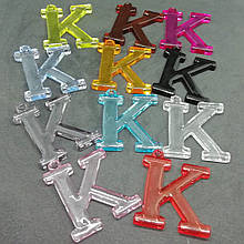 Підвіски акрил "Літери" мікс 40 х 37 мм 500 грамів