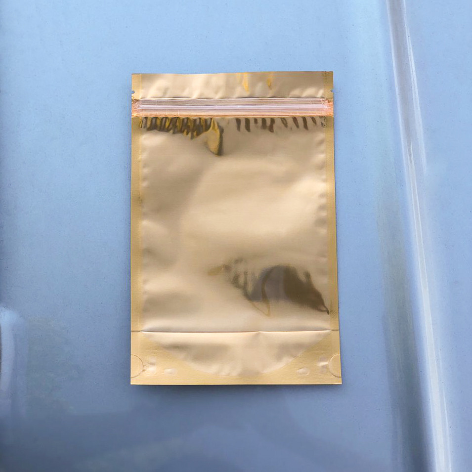 Дой-пак 130*200 (150г) с zip-lock серебрянный (золото внутри) с прозрачной стороной