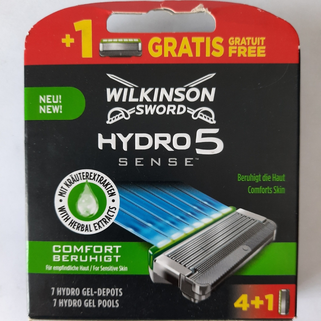 Касети Schick Wilkinson Sword Hydro 5 Sense 4 + 1 шт. (Шик гідро 5 5 шт.)