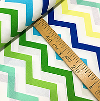 Польська бязь "зигзаг салатово-синій", фото 3