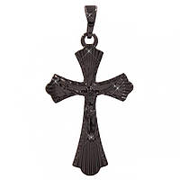 Підвіска (чорний родій) Хрестик з розп'яттям