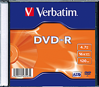 VERBATIM DVD-R 4,7 Gb 16x Slim 1 pcs 43547
