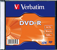 VERBATIM DVD-R 4,7Gb 16x Slim 1 pcs 43547