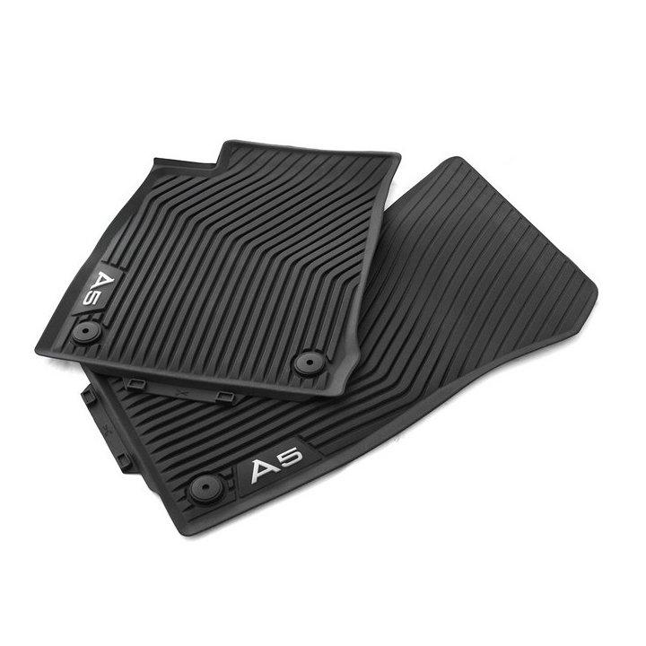 Резинові передні коврики Audi A5 Sportback (T5 / B9), контрастний напис (8W7061501A041), фото 1