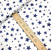 Польська бязь "зоряна розсип темно-синій на білому", фото 2