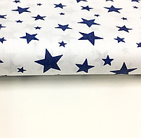 Польська бязь "зоряна розсип темно-синій на білому", фото 3