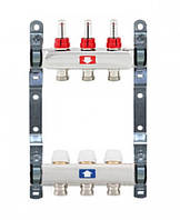 Коллектор для теплого пола Itap 1x3/4 на 3 выхода с расходомерами