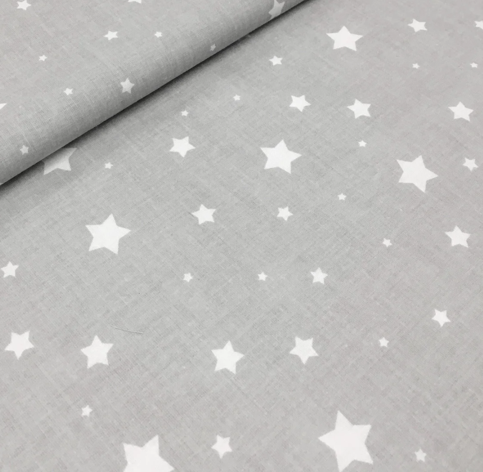 Польська бязь "зорепад дрібний на сірому", фото 1