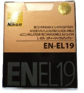 Акумулятори EN-EL19 для камер NIKON COOLPIX: S2500, S4100, S4150, S4200, S4300, S3100, S3200, S3300, S100.