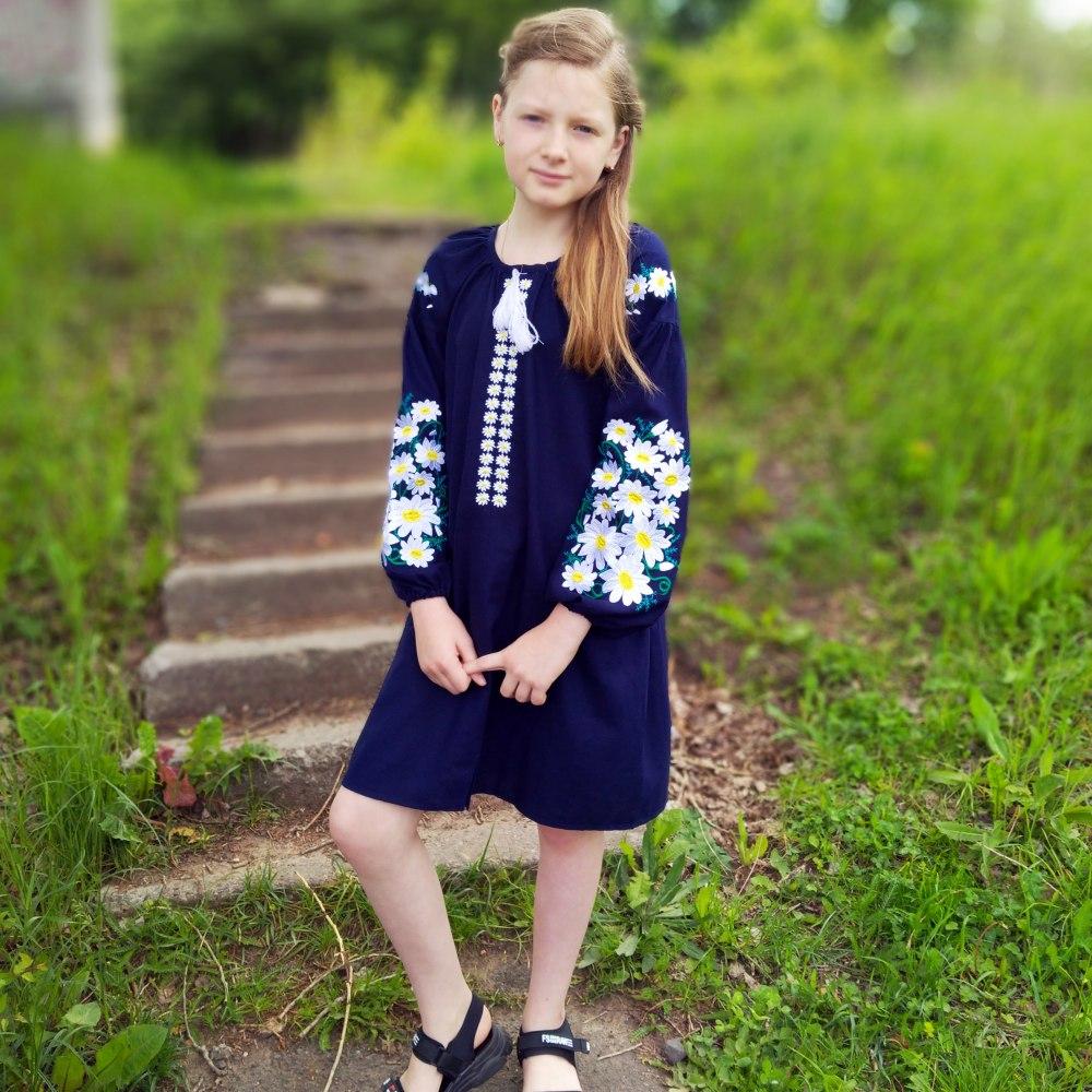 Лляне плаття вишиванка для дівчинки 116