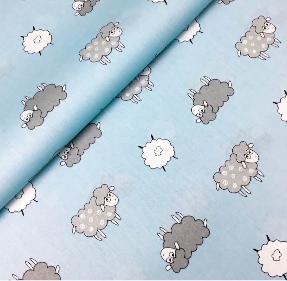 Польська бязь "баранчики на блакитному", фото 1