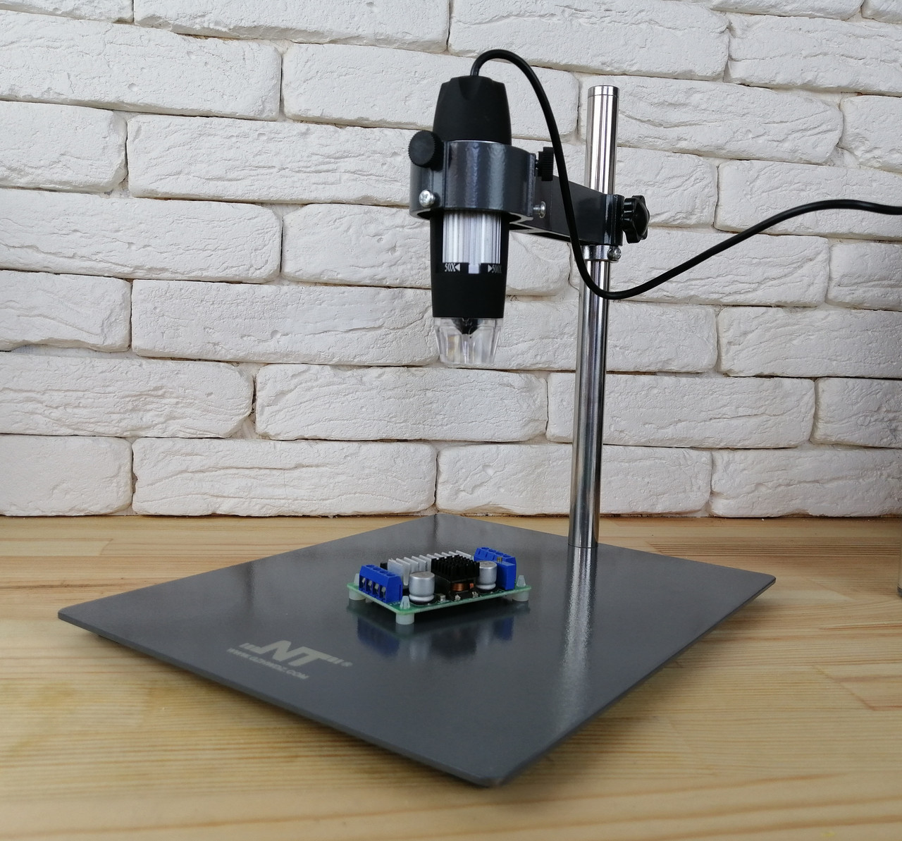 Цифровой usb-микроскоп для пайки A500х на мощном железном штативе ...