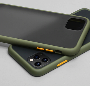 Накладка Gingle Matte Case для iPhone 11 Pro Max green/orange (айфон 11 про макс)