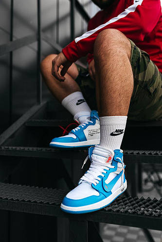 Nike air blue white discount