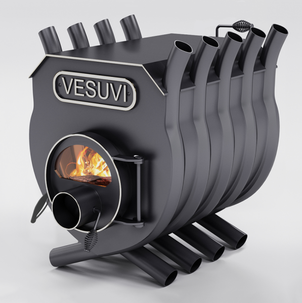 Піч опалювальна булер'ян «Vesuvi» з варильною поверхнею «02»+скло, фото 1