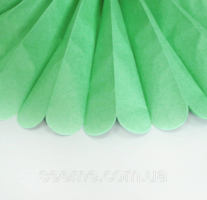 Паперові помпони з тиш'ю «Apple Green», діаметр 35 см., фото 1