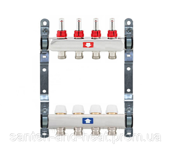 Колектор для теплої підлоги Itap 1x3/4 на 4 виходи з витратами