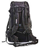 Рюкзак туристичний каркасний COLOR LIFE 65(+13)х38х25 75л чорний, фото 3
