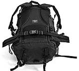 Рюкзак туристичний каркасний COLOR LIFE 65(+13)х38х25 75л чорний, фото 4