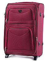 Валіза тканинна WINGS 6802 велика бордова 2 колеса