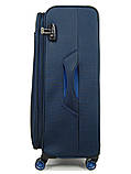 Валіза тканинна AIRTEX 825 середня синя 4 колеса, фото 4