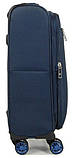 Валіза тканинна AIRTEX 825 середня синя 4 колеса, фото 5