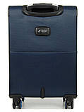 Валіза тканинна AIRTEX 825 середня синя 4 колеса, фото 3