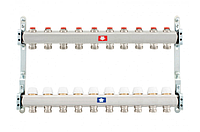 Коллектор для теплого пола Itap 1x3/4 на 10 выходов с расходомерами