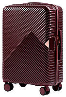 Валіза пластикова WINGS WN01 середня бордова