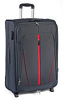 Валіза тканинна WINGS 1706 велика 75 см сіра 2 колеса