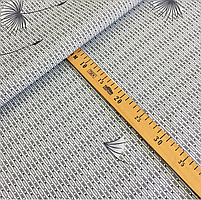 Бязь Gold бавовняна "кульбабки дрібні на сірій смужці" 220см, фото 2