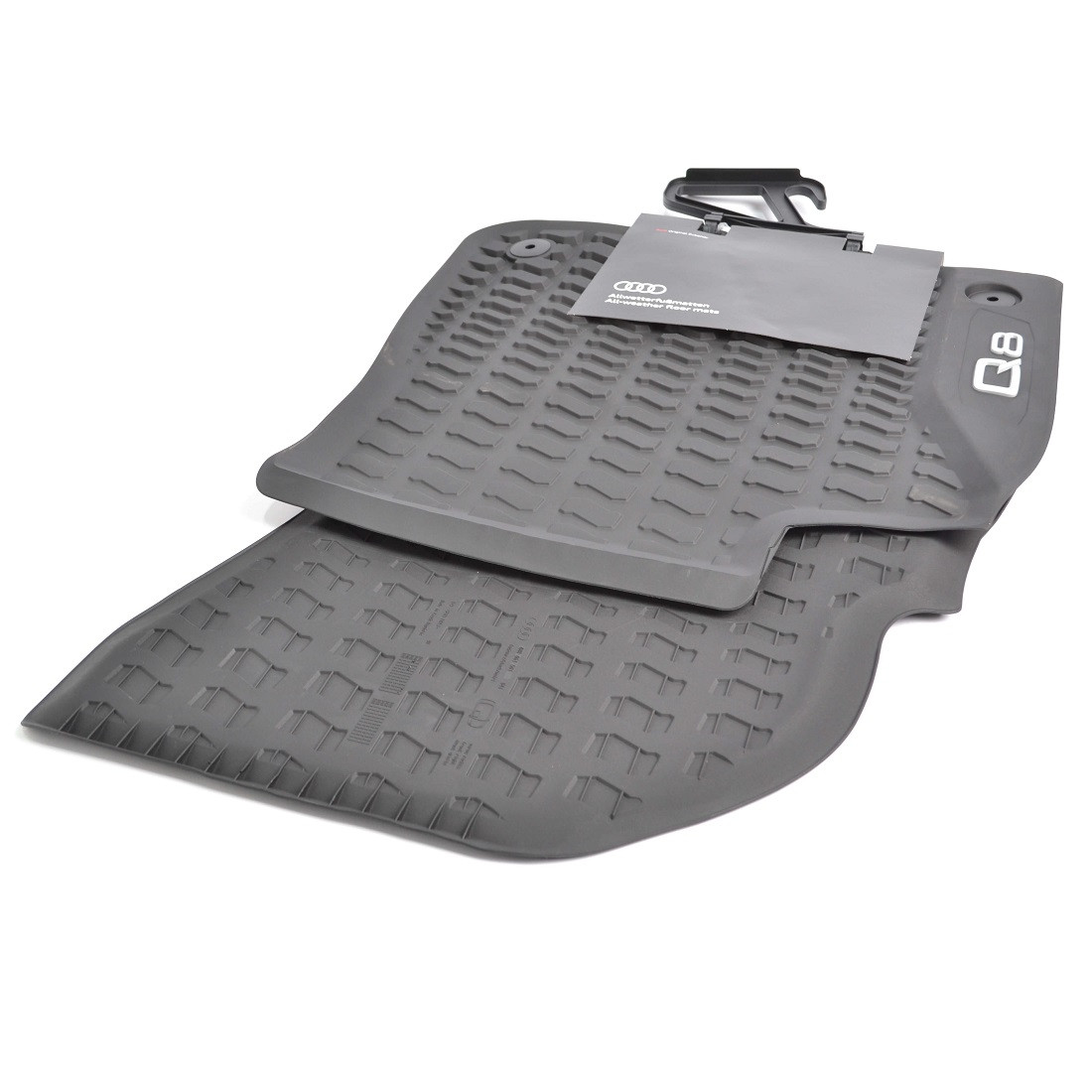 Резинові передні коврики Audi Q8, контрастний напис (4M8061501041), фото 1