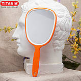 Дзеркало косметичне овальне з ручкою 28х13см TITANIA art.1530L, фото 7