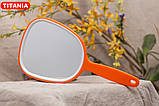 Дзеркало косметичне овальне з ручкою апрікот TITANIA art.1530L, фото 8