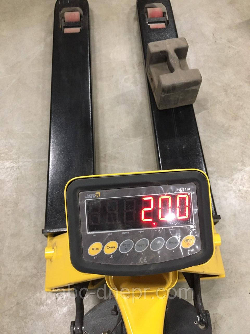 Гідравлічний візок із вагами 1000 кг, фото 1